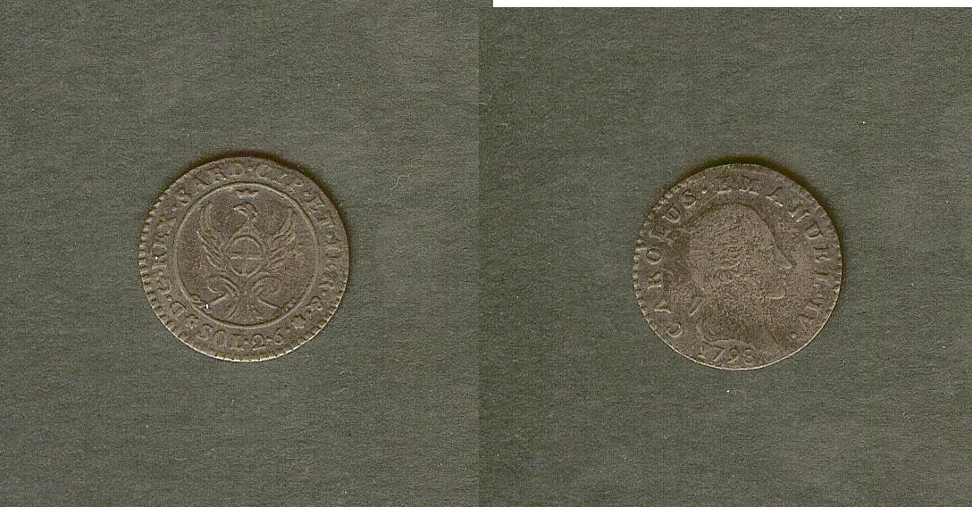 ITALIE - ROYAUME DE SARDAIGNE 2.6 soldi Charles-Emmanuel III 179